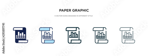 paper graphic icon in different style vector illustration. two colored and black paper graphic vector icons designed in filled, outline, line and stroke style can be used for web, mobile, ui