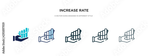 increase rate icon in different style vector illustration. two colored and black increase rate vector icons designed in filled, outline, line and stroke style can be used for web, mobile, ui