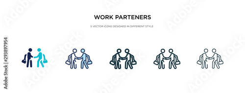 work parteners icon in different style vector illustration. two colored and black work parteners vector icons designed in filled, outline, line and stroke style can be used for web, mobile, ui