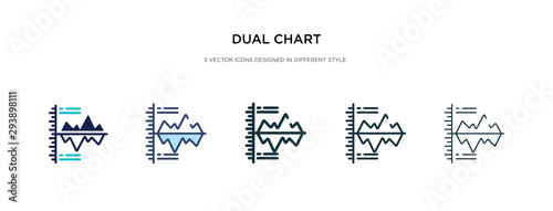 dual chart icon in different style vector illustration. two colored and black dual chart vector icons designed in filled, outline, line and stroke style can be used for web, mobile, ui