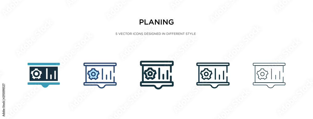 planing icon in different style vector illustration. two colored and black planing vector icons designed in filled, outline, line and stroke style can be used for web, mobile, ui