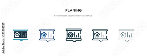 planing icon in different style vector illustration. two colored and black planing vector icons designed in filled, outline, line and stroke style can be used for web, mobile, ui