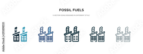 fossil fuels icon in different style vector illustration. two colored and black fossil fuels vector icons designed in filled, outline, line and stroke style can be used for web, mobile, ui