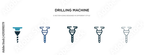 drilling machine icon in different style vector illustration. two colored and black drilling machine vector icons designed in filled, outline, line and stroke style can be used for web, mobile, ui