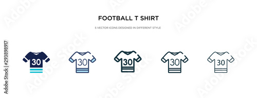 football t shirt with number 83 icon in different style vector illustration. two colored and black football t shirt with number 83 vector icons designed in filled, outline, line and stroke style can