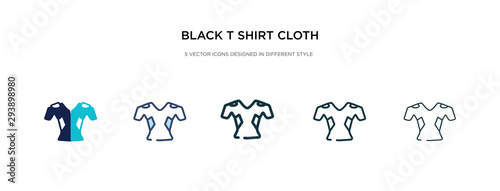 black t shirt cloth icon in different style vector illustration. two colored and black black t shirt cloth vector icons designed in filled, outline, line and stroke style can be used for web,