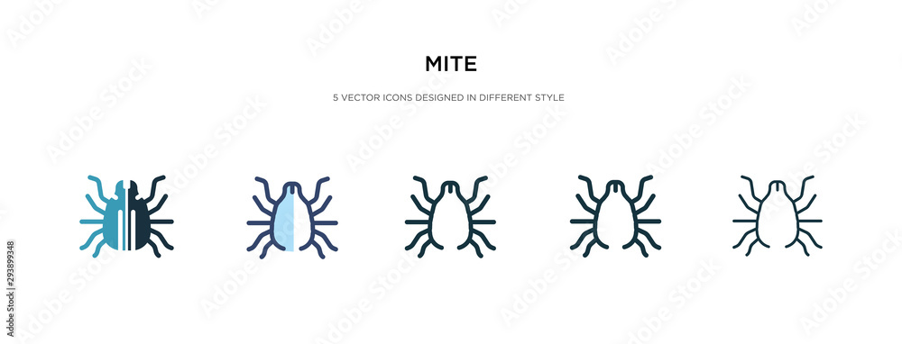 mite icon in different style vector illustration. two colored and black mite vector icons designed in filled, outline, line and stroke style can be used for web, mobile, ui mite icon in different style vector illustration. two colored and black mite vector icons designed in filled, outline, line and stroke style can be used for web, mobile, ui