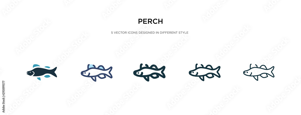 perch icon in different style vector illustration. two colored and black perch vector icons designed in filled, outline, line and stroke style can be used for web, mobile, ui perch icon in different style vector illustration. two colored and black perch vector icons designed in filled, outline, line and stroke style can be used for web, mobile, ui