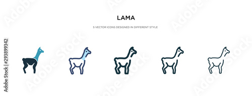 lama icon in different style vector illustration. two colored and black lama vector icons designed in filled, outline, line and stroke style can be used for web, mobile, ui