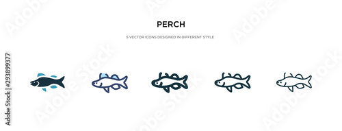 perch icon in different style vector illustration. two colored and black perch vector icons designed in filled, outline, line and stroke style can be used for web, mobile, ui