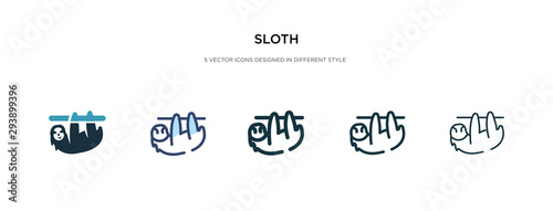 sloth icon in different style vector illustration. two colored and black sloth vector icons designed in filled, outline, line and stroke style can be used for web, mobile, ui