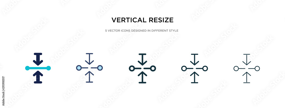 vertical resize icon in different style vector illustration. two colored and black vertical resize vector icons designed in filled, outline, line and stroke style can be used for web, mobile, ui vertical resize icon in different style vector illustration. two colored and black vertical resize vector icons designed in filled, outline, line and stroke style can be used for web, mobile, ui
