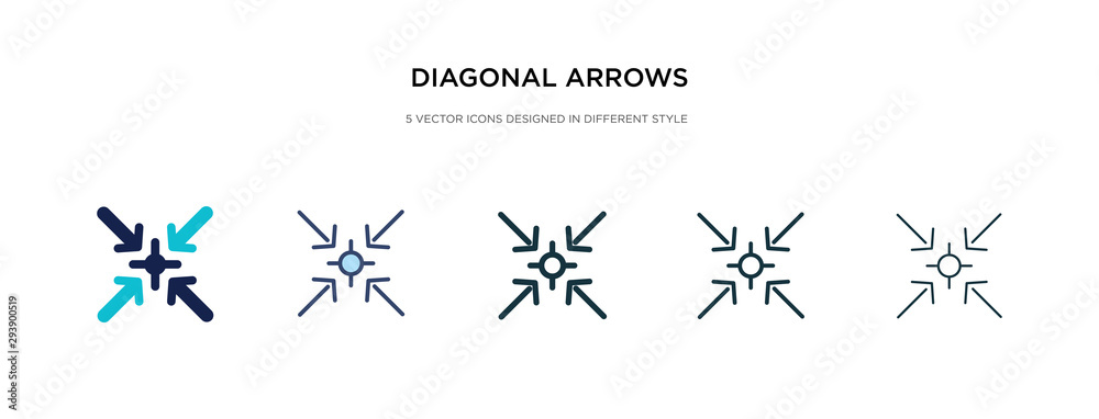 diagonal arrows icon in different style vector illustration. two colored and black diagonal arrows vector icons designed in filled, outline, line and stroke style can be used for web, mobile, ui diagonal arrows icon in different style vector illustration. two colored and black diagonal arrows vector icons designed in filled, outline, line and stroke style can be used for web, mobile, ui