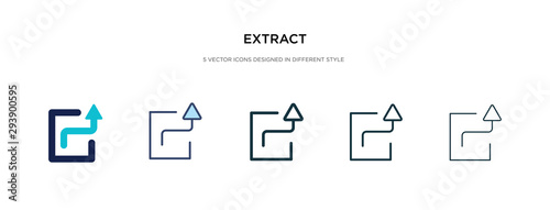 extract icon in different style vector illustration. two colored and black extract vector icons designed in filled, outline, line and stroke style can be used for web, mobile, ui