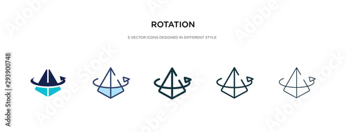 rotation icon in different style vector illustration. two colored and black rotation vector icons designed in filled, outline, line and stroke style can be used for web, mobile, ui