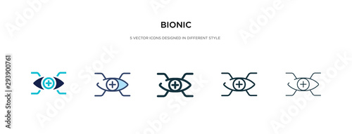 bionic icon in different style vector illustration. two colored and black bionic vector icons designed in filled  outline  line and stroke style can be used for web  mobile  ui