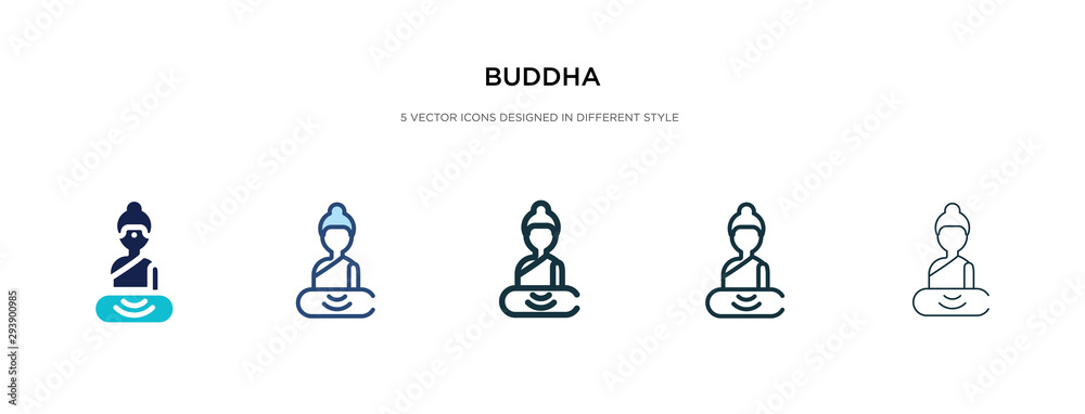 buddha icon in different style vector illustration. two colored and black buddha vector icons designed in filled, outline, line and stroke style can be used for web, mobile, ui buddha icon in different style vector illustration. two colored and black buddha vector icons designed in filled, outline, line and stroke style can be used for web, mobile, ui