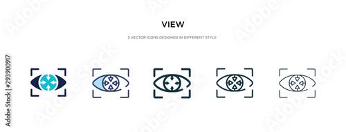 Fototapeta Naklejka Na Ścianę i Meble -  view icon in different style vector illustration. two colored and black view vector icons designed in filled, outline, line and stroke style can be used for web, mobile, ui