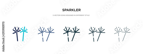 sparkler icon in different style vector illustration. two colored and black sparkler vector icons designed in filled, outline, line and stroke style can be used for web, mobile, ui