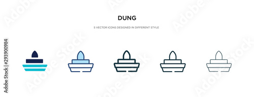 dung icon in different style vector illustration. two colored and black dung vector icons designed in filled, outline, line and stroke style can be used for web, mobile, ui