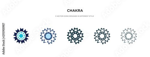 chakra icon in different style vector illustration. two colored and black chakra vector icons designed in filled, outline, line and stroke style can be used for web, mobile, ui