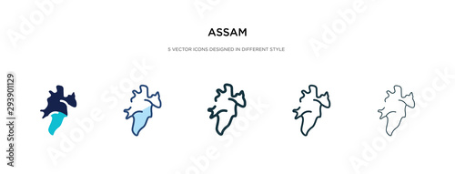 assam icon in different style vector illustration. two colored and black assam vector icons designed in filled, outline, line and stroke style can be used for web, mobile, ui