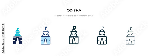 odisha icon in different style vector illustration. two colored and black odisha vector icons designed in filled, outline, line and stroke style can be used for web, mobile, ui