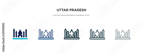 uttar pradesh icon in different style vector illustration. two colored and black uttar pradesh vector icons designed in filled, outline, line and stroke style can be used for web, mobile, ui