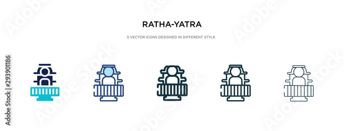 ratha-yatra icon in different style vector illustration. two colored and black ratha-yatra vector icons designed in filled, outline, line and stroke style can be used for web, mobile, ui