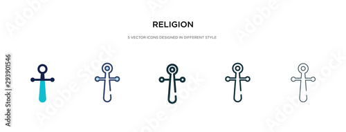 religion icon in different style vector illustration. two colored and black religion vector icons designed in filled, outline, line and stroke style can be used for web, mobile, ui