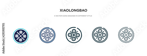 xiaolongbao icon in different style vector illustration. two colored and black xiaolongbao vector icons designed in filled, outline, line and stroke style can be used for web, mobile, ui