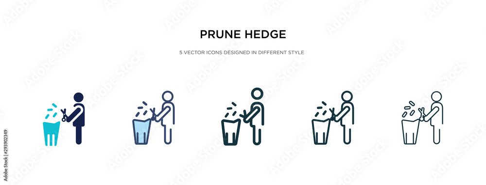 prune hedge icon in different style vector illustration. two colored and black prune hedge vector icons designed in filled, outline, line and stroke style can be used for web, mobile, ui