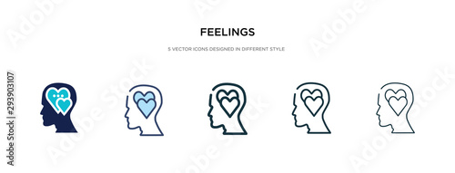 feelings icon in different style vector illustration. two colored and black feelings vector icons designed in filled, outline, line and stroke style can be used for web, mobile, ui