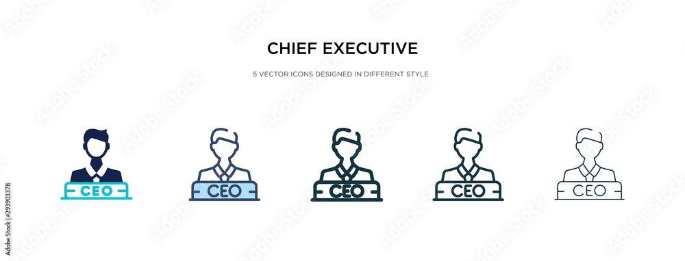chief executive officer icon in different style vector illustration. two colored and black chief executive officer vector icons designed in filled, outline, line and stroke style can be used for chief executive officer icon in different style vector illustration. two colored and black chief executive officer vector icons designed in filled, outline, line and stroke style can be used for