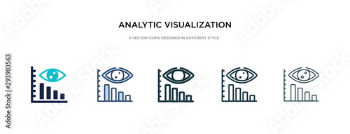 analytic visualization icon in different style vector illustration. two colored and black analytic visualization vector icons designed in filled, outline, line and stroke style can be used for web,