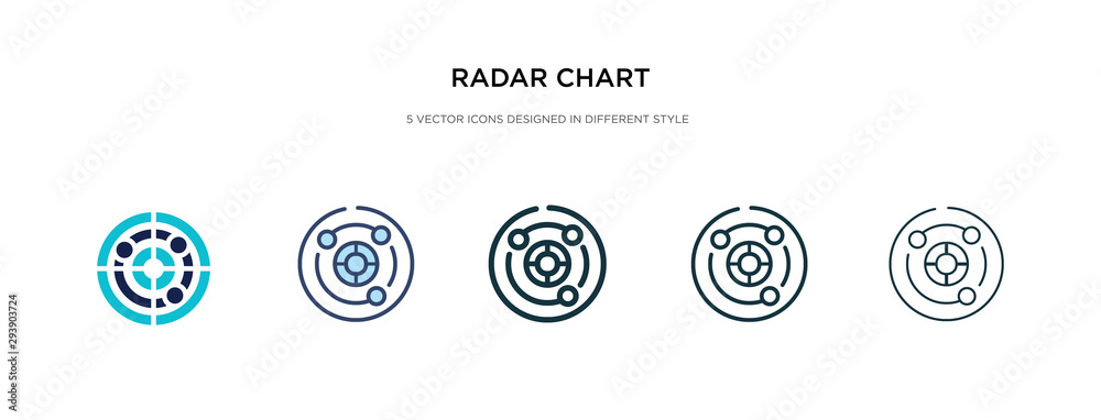 radar chart icon in different style vector illustration. two colored and black radar chart vector icons designed in filled, outline, line and stroke style can be used for web, mobile, ui radar chart icon in different style vector illustration. two colored and black radar chart vector icons designed in filled, outline, line and stroke style can be used for web, mobile, ui