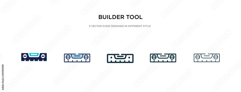 builder tool icon in different style vector illustration. two colored and black builder tool vector icons designed in filled, outline, line and stroke style can be used for web, mobile, ui