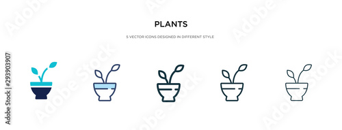 plants icon in different style vector illustration. two colored and black plants vector icons designed in filled, outline, line and stroke style can be used for web, mobile, ui