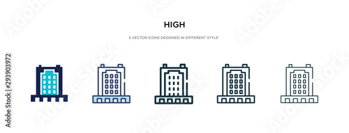 high icon in different style vector illustration. two colored and black high vector icons designed in filled, outline, line and stroke style can be used for web, mobile, ui