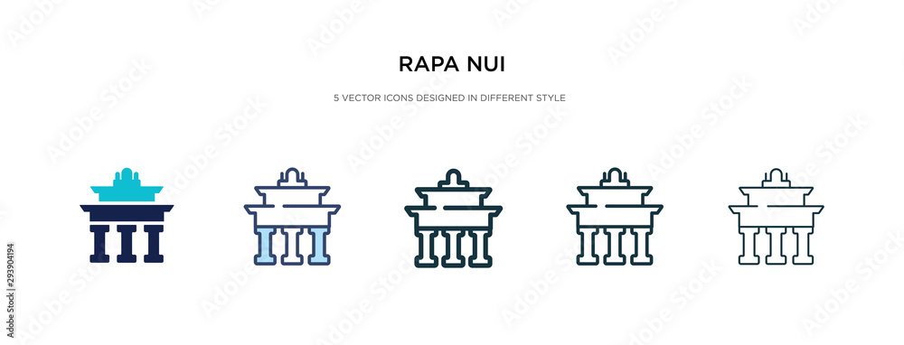 rapa nui icon in different style vector illustration. two colored and black rapa nui vector icons designed in filled, outline, line and stroke style can be used for web, mobile, ui rapa nui icon in different style vector illustration. two colored and black rapa nui vector icons designed in filled, outline, line and stroke style can be used for web, mobile, ui
