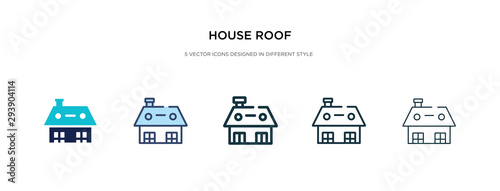 house roof icon in different style vector illustration. two colored and black house roof vector icons designed in filled, outline, line and stroke style can be used for web, mobile, ui