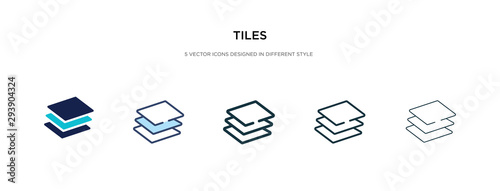 tiles icon in different style vector illustration. two colored and black tiles vector icons designed in filled, outline, line and stroke style can be used for web, mobile, ui