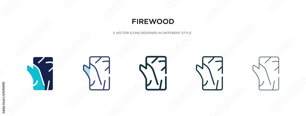 firewood icon in different style vector illustration. two colored and black firewood vector icons designed in filled, outline, line and stroke style can be used for web, mobile, ui