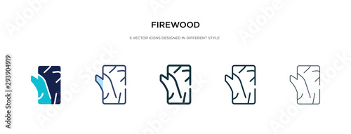 firewood icon in different style vector illustration. two colored and black firewood vector icons designed in filled  outline  line and stroke style can be used for web  mobile  ui