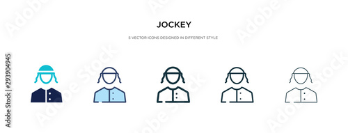 jockey icon in different style vector illustration. two colored and black jockey vector icons designed in filled, outline, line and stroke style can be used for web, mobile, ui