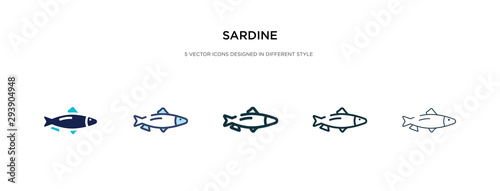 sardine icon in different style vector illustration. two colored and black sardine vector icons designed in filled, outline, line and stroke style can be used for web, mobile, ui