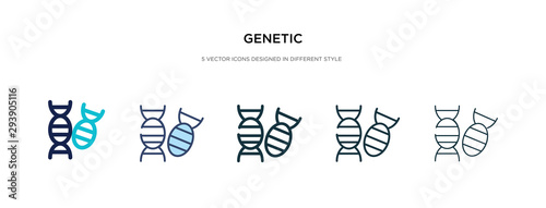 genetic icon in different style vector illustration. two colored and black genetic vector icons designed in filled, outline, line and stroke style can be used for web, mobile, ui