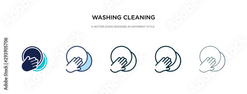 washing cleaning icon in different style vector illustration. two colored and black washing cleaning vector icons designed in filled, outline, line and stroke style can be used for web, mobile, ui
