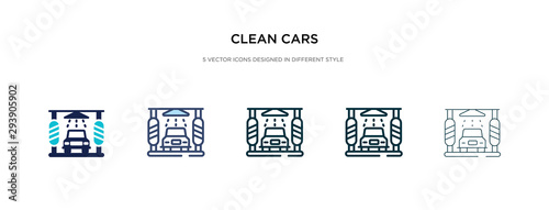 clean cars icon in different style vector illustration. two colored and black clean cars vector icons designed in filled, outline, line and stroke style can be used for web, mobile, ui