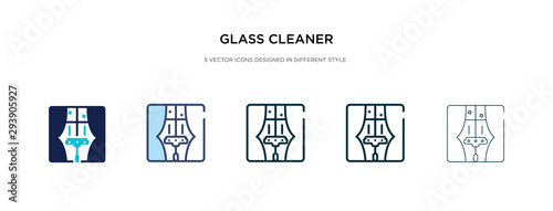 glass cleaner icon in different style vector illustration. two colored and black glass cleaner vector icons designed in filled, outline, line and stroke style can be used for web, mobile, ui